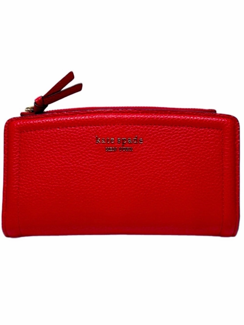 🆕NWT Kate Spade Red Pebbled Leather Wallet